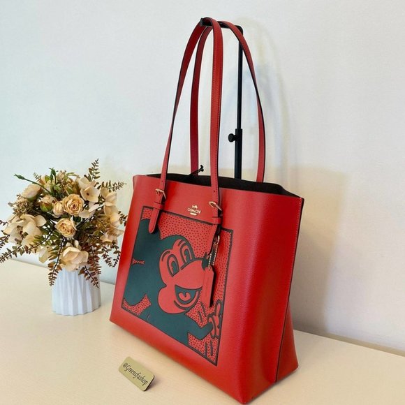 Coach Disney Mickey Mouse X Keith Haring Mollie Tote - Picture 2 of 9